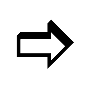 Rightwards Top Shaded White Arrow