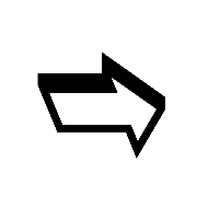 Rightwards Front-Tilted Shadowed White Arrow