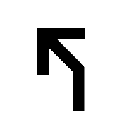Arrow Pointing Upwards Then North West