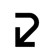 Arrow Pointing Rightwards Then Curving South West
